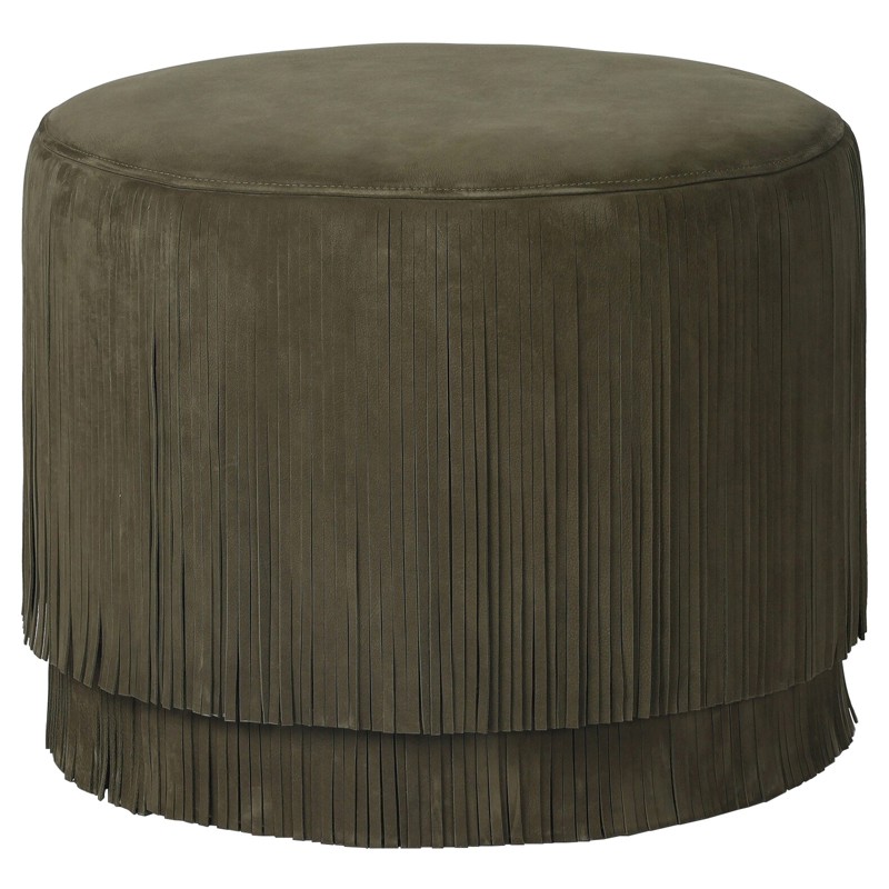 Rooney Ottoman with Fringe