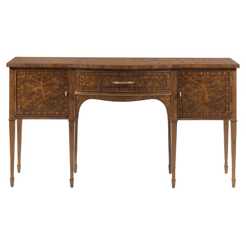 Henley Updated Traditional Brown Burl Serving Console by Woodbridge Furniture
