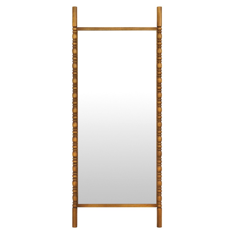 Nathan Updated Traditional Natural Wood Floor Mirror - 73"