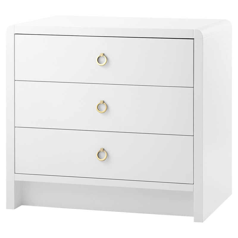 Bryant Coastal Beach White Lacquered Nightstand