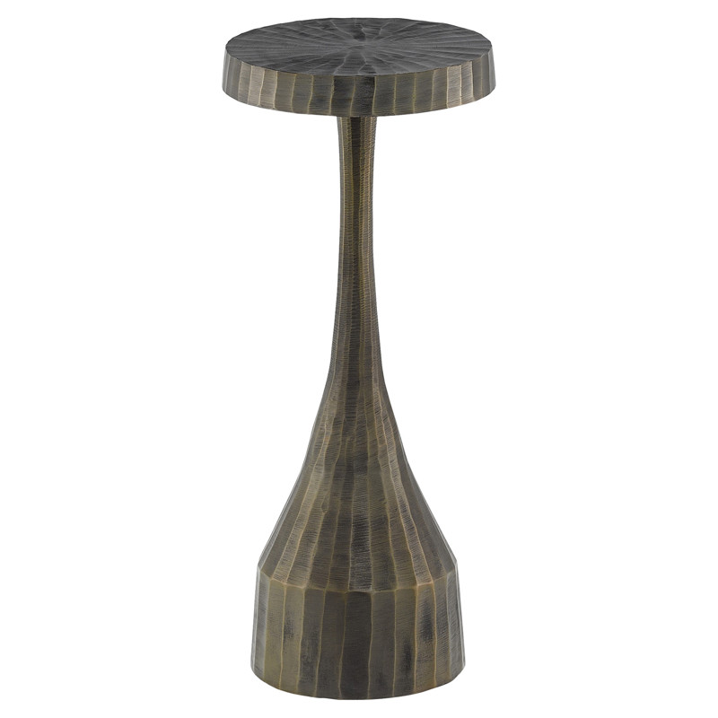 Herbie Loft Brushed Brass Hourglass Drink Table