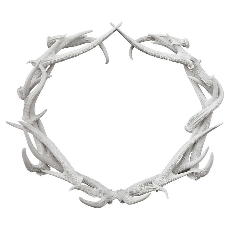 White Antler Wreath - 22.5H