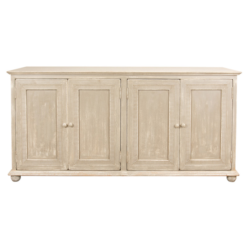 Lucas French Country Provincial Pine 4 Door Sideboard