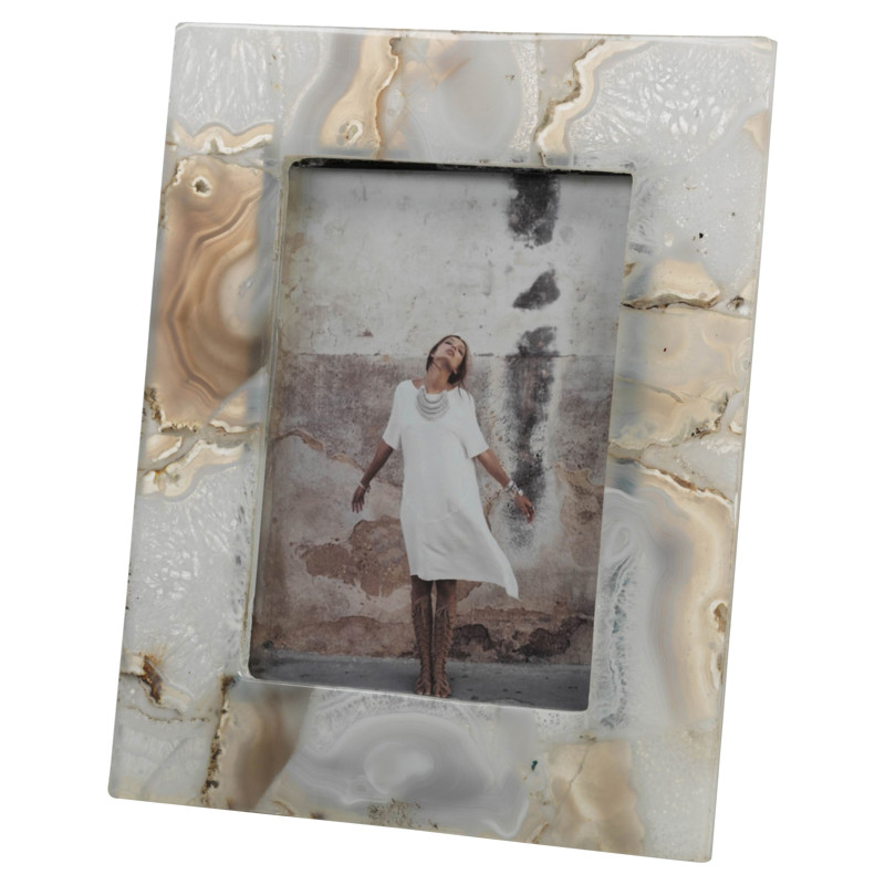 Melrose Modern Classic Ivory Chalcedony Photo Frame - 5x7