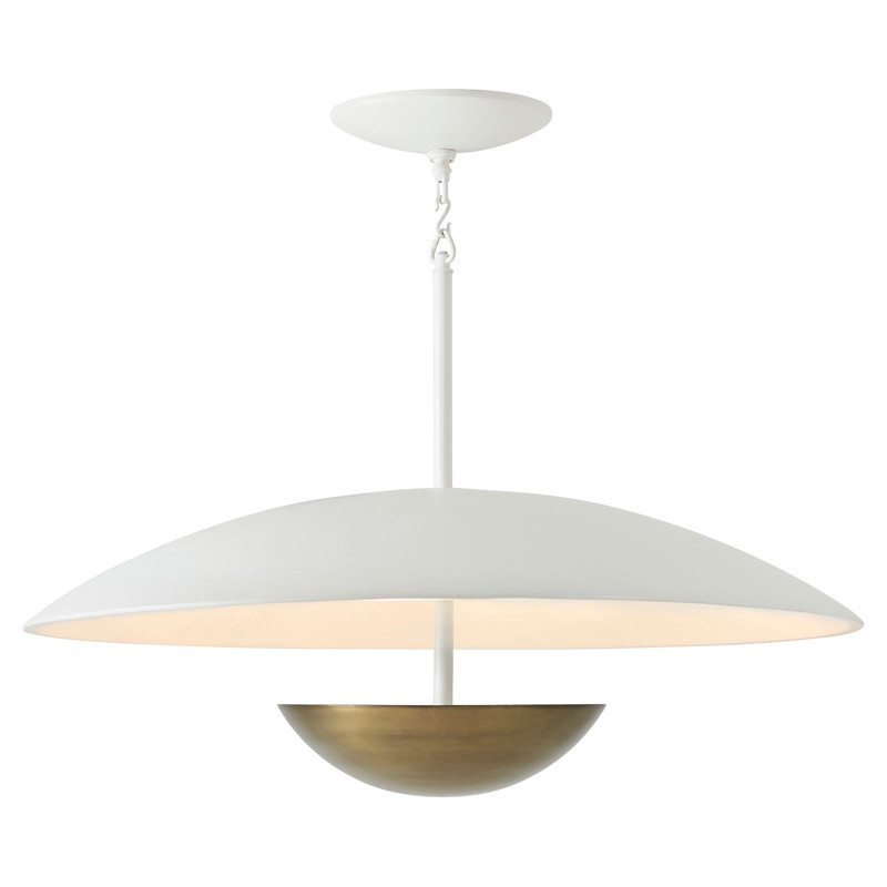 Delilah White Composite Bronze Canopy Pendant