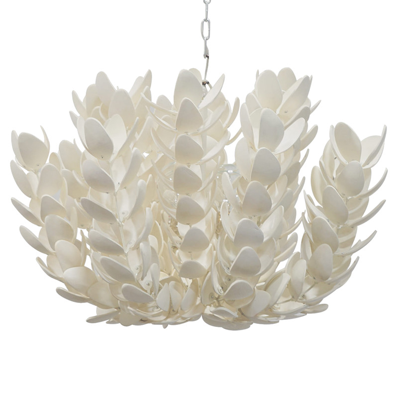 Palecek Coco Magnolia Coastal Beach Hand-Cut Coco Shell Hanging Pendant
