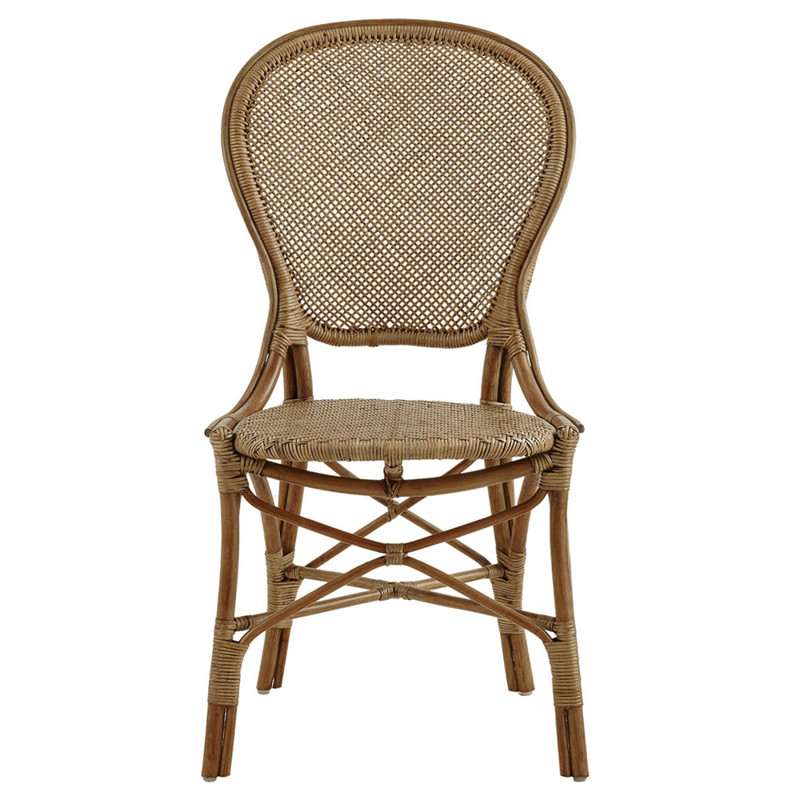 Lydia French Country Brown Rattan Dining Chair