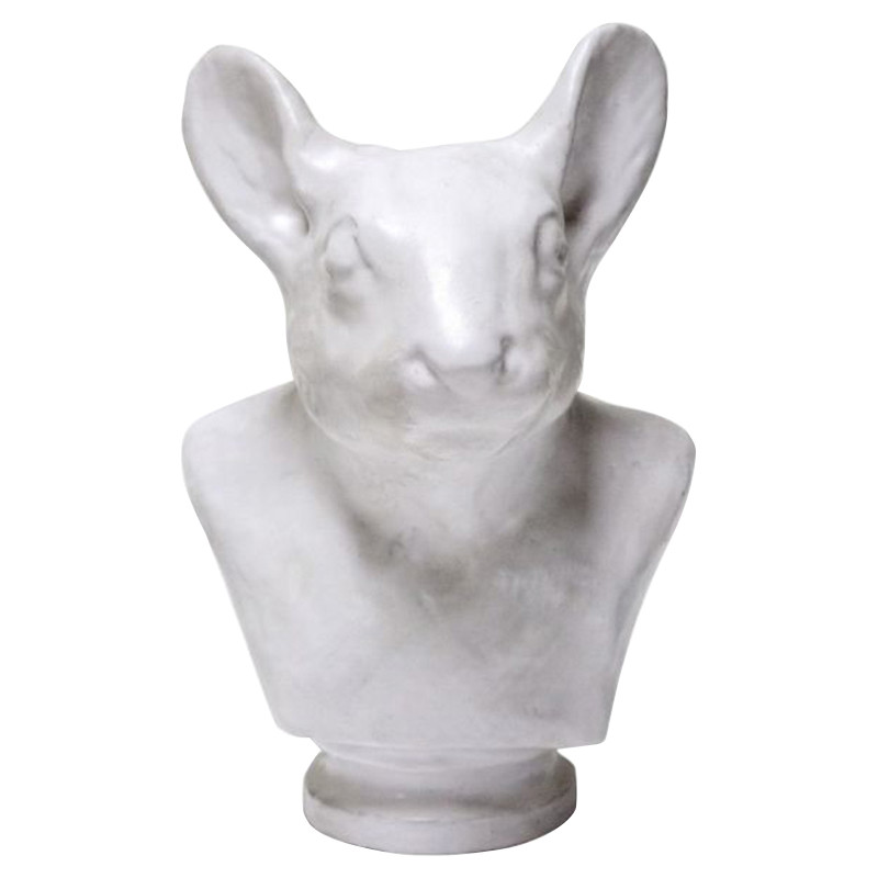Nutkin Modern Classic Squirrel White Resin Sculpture