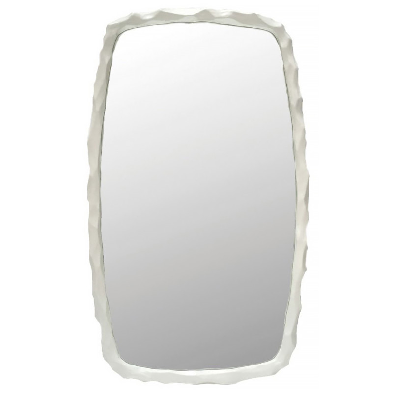 Flint Modern Classic White Resin Wall Mirror