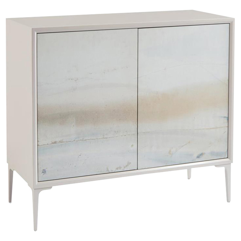 John-Richard Modern Classic River Light Grey Blue Metal Cabinet