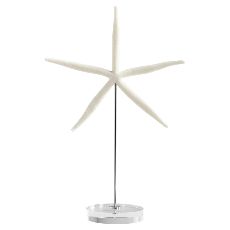 Gordon Coastal Beach White Star Fish Silver Frame Sea Sculpture