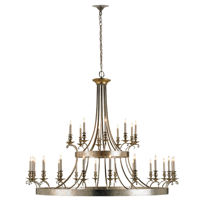 Liora French Country Silver Iron Ring Candle Style Chandelier