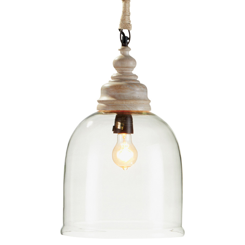 Cruz French Country 17" Cloche Pendant - Small