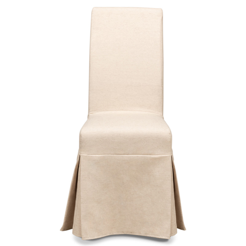Dalilah French Coastal Beige Slipcovered Dining Room Chair