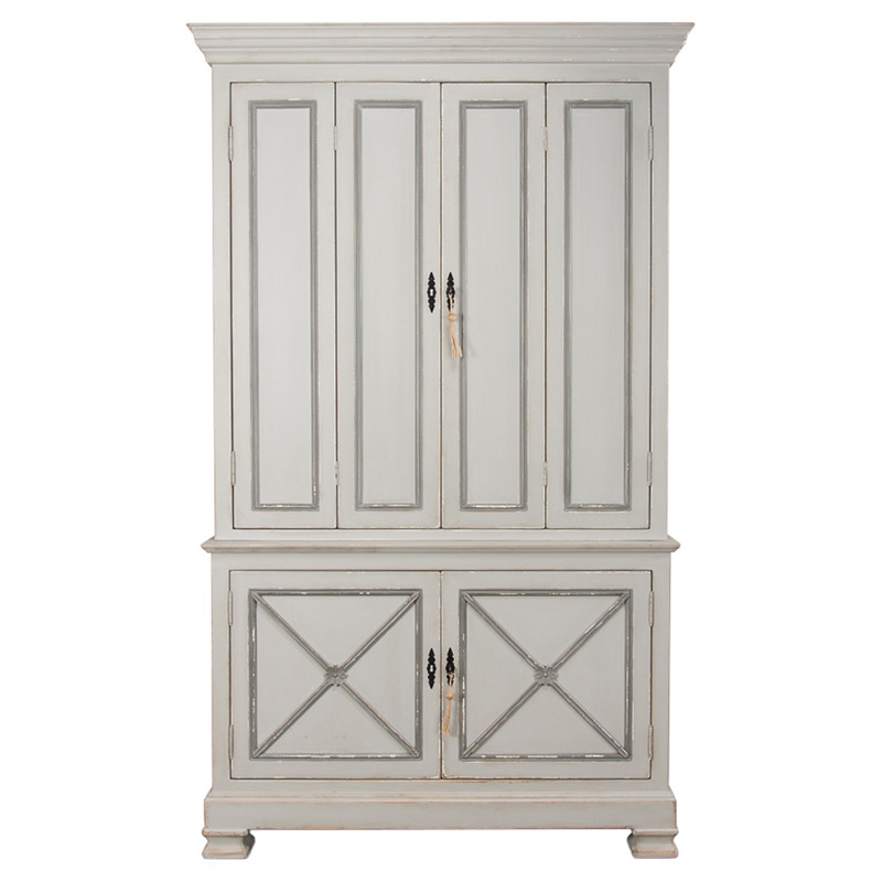 Rafaela French Country Grey Reclaimed Pine Wood Cabinet