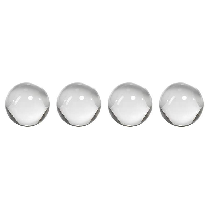 Marina Modern Classic 2.75" Crystal Clear Glass Balls, Set of 4 - Small