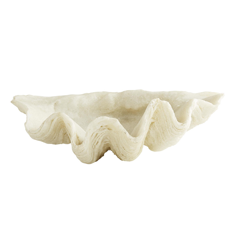 Maurice Coastal Beach White Resin Decorative Bowl