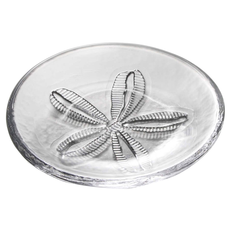 Simon Pearce Coastal Medium Sand Dollar Glass Plate