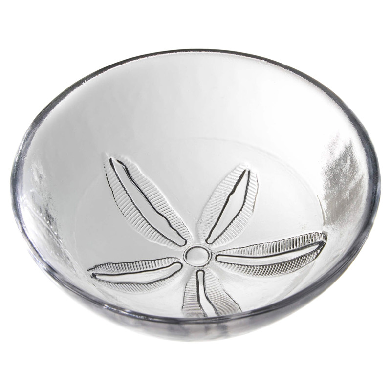 Simon Pearce Coastal Medium Sand Dollar Round Glass Bowl