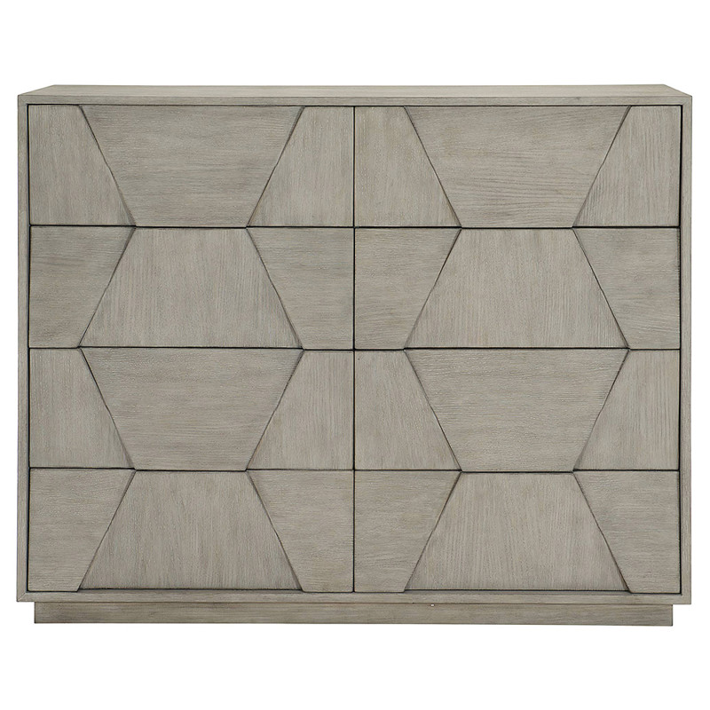 Landon Modern Masculine Grey Fancy Face Wood Dresser