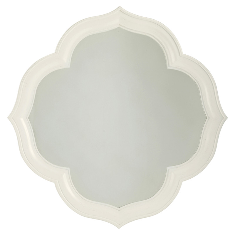 Paget Coastal Beach White Wood Wall Mirror