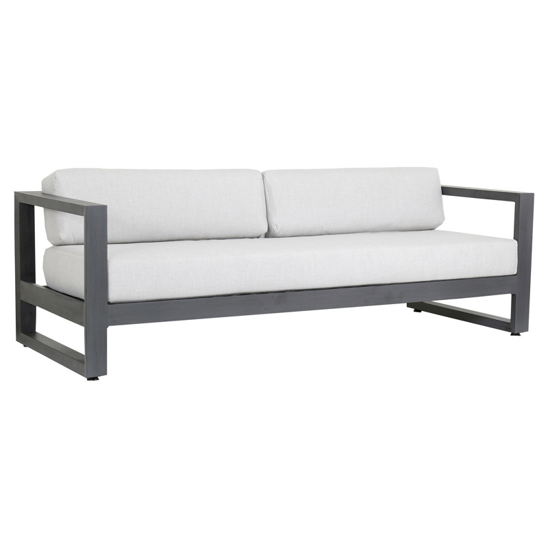 Finn Modern Grey Cushion Metal Outdoor Sofa