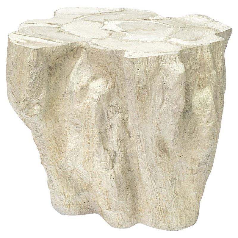 Palecek Camilla Coastal Beach White Inlaid Fossilized Clam Side End Table
