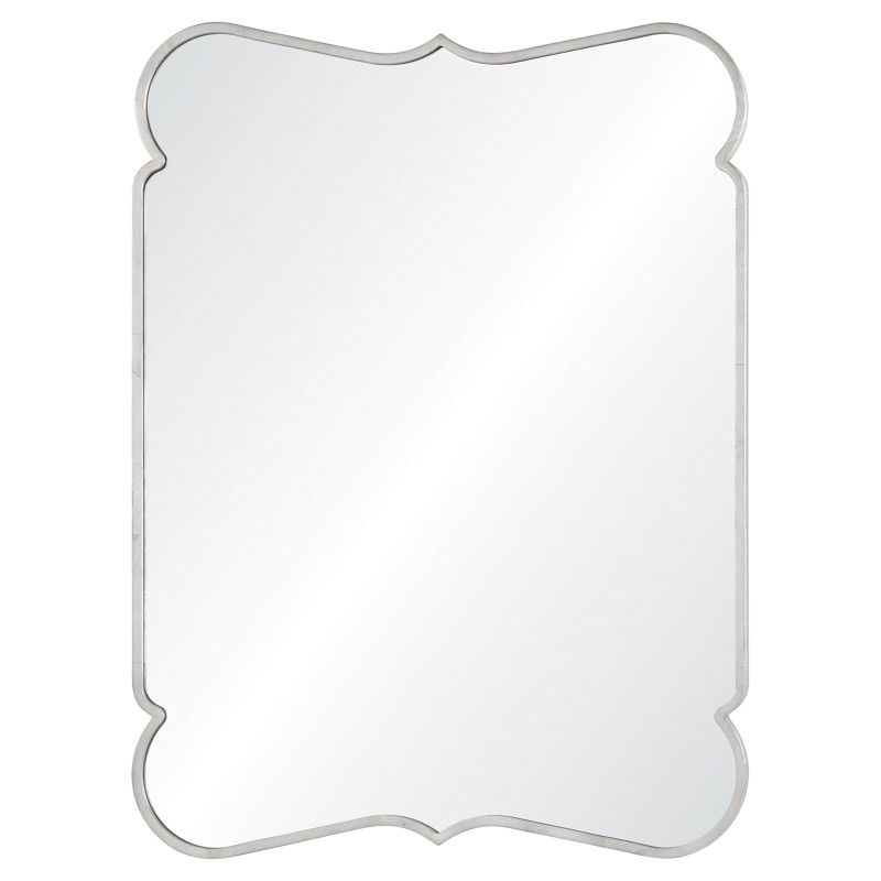 Jean Modern Antique Silver Leaf Iron Frame Novelty Wall Mirror
