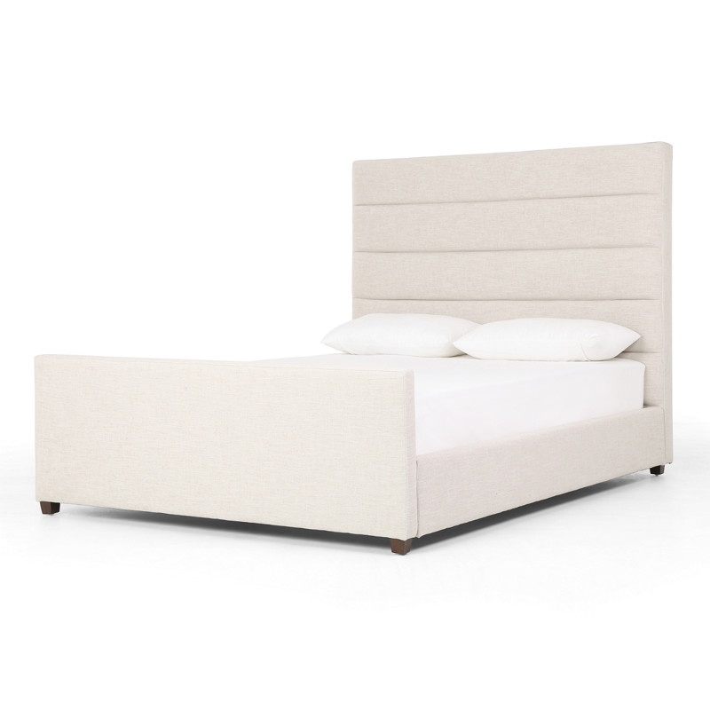 Dianne Modern Classic Cream Performance Tufted Platform Bed - Queen