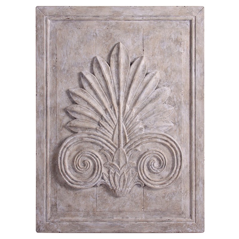 Quinn French Country Aged Grey Wood Floral Panel Wall Decor