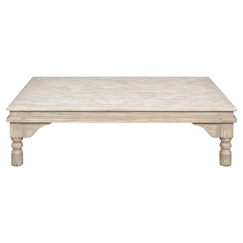 Myla French Country Grey Wash Wood Rectangular Coffee Table