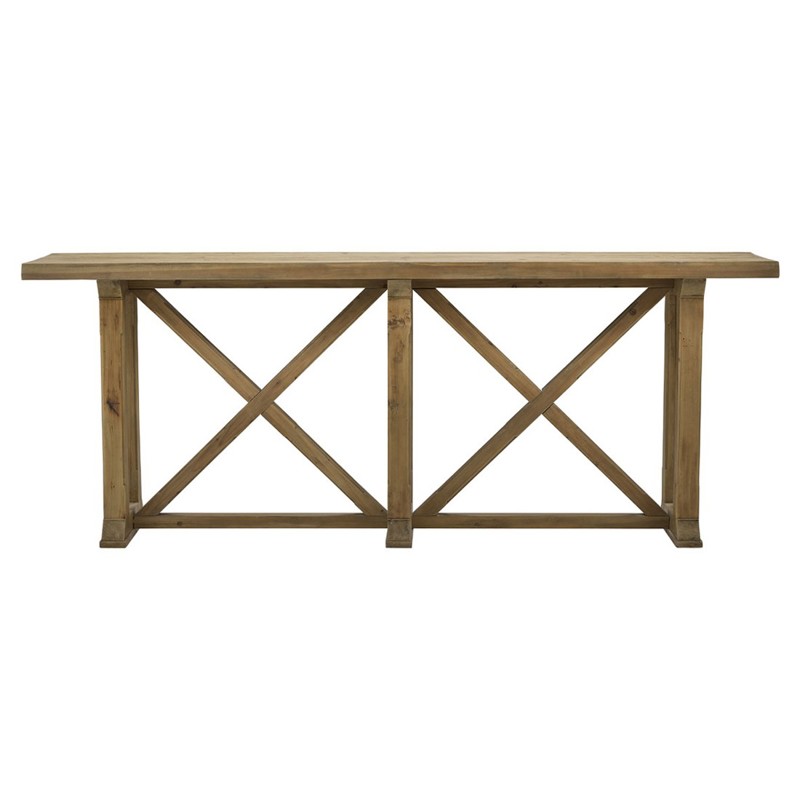 Darci Rustic Lodge Brown Reclaimed Wood Rectangular Console Table