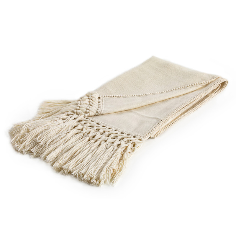 Nylah Modern Woven Baby Alpaca Throw Blanket - Ivory