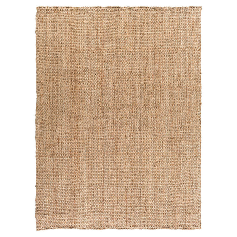 Jamie Coastal Beach Natural Brown Jute Rug - 12'x15'