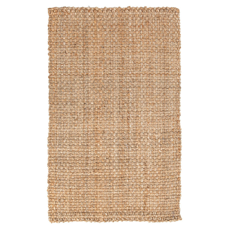 Jamie Coastal Beach Natural Brown Jute Rug - 2'6"x4'