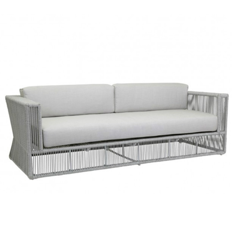 Mateo Coastal Grey Cushion Rope Outdoor Sofa