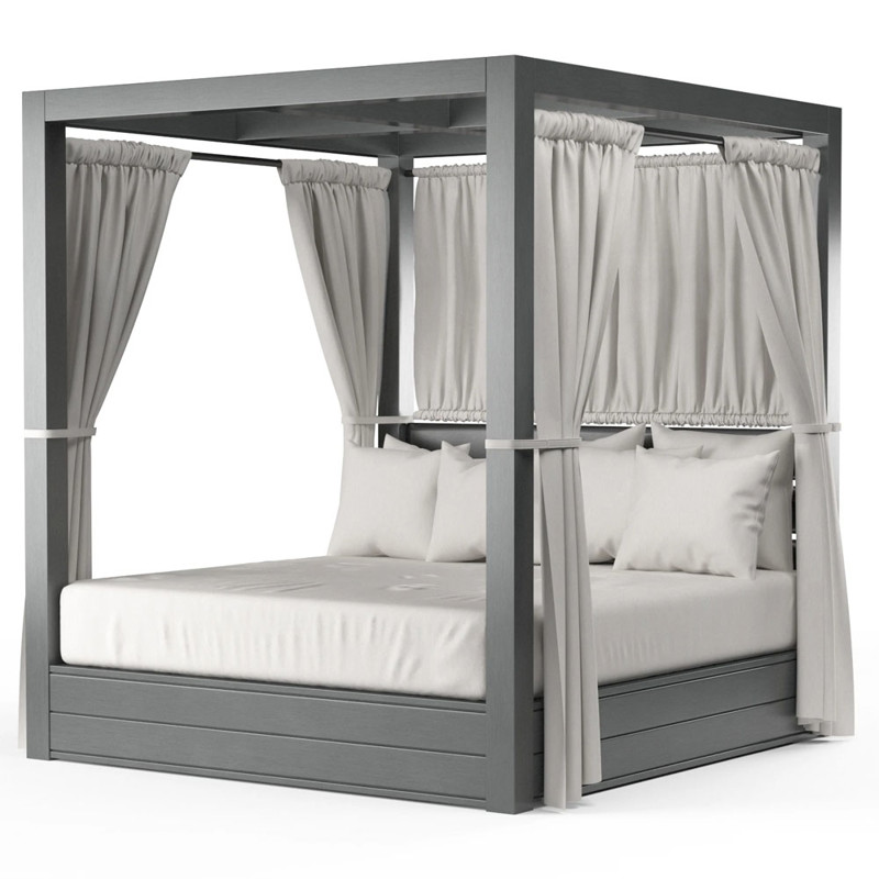 Finn Coastal Slate Aluminum Performance Outdoor Daybed - King