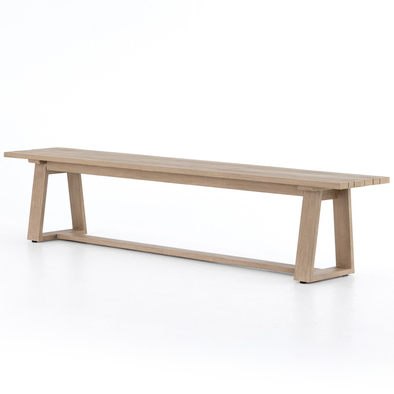 Cody Modern Classic Natural Teak Wood Outdoor Dining Bench