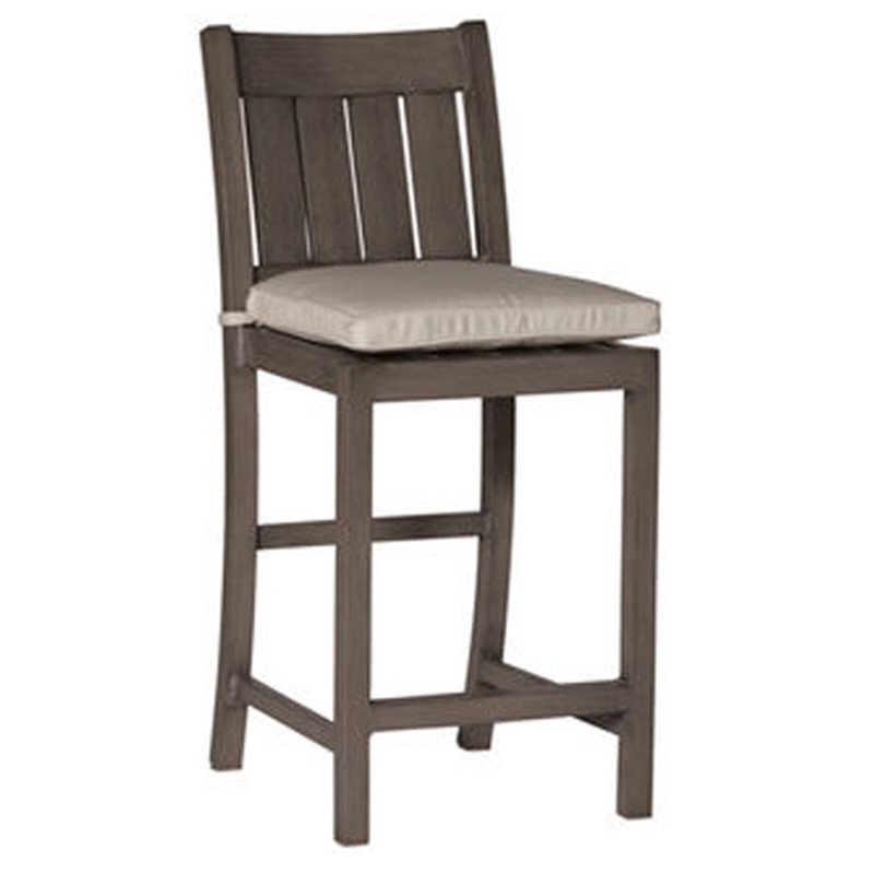 Club Aluminum Modern Slate Grey Outdoor Counter Stool