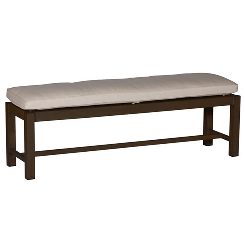 Club Aluminum Modern Dark Brown Outdoor Bench