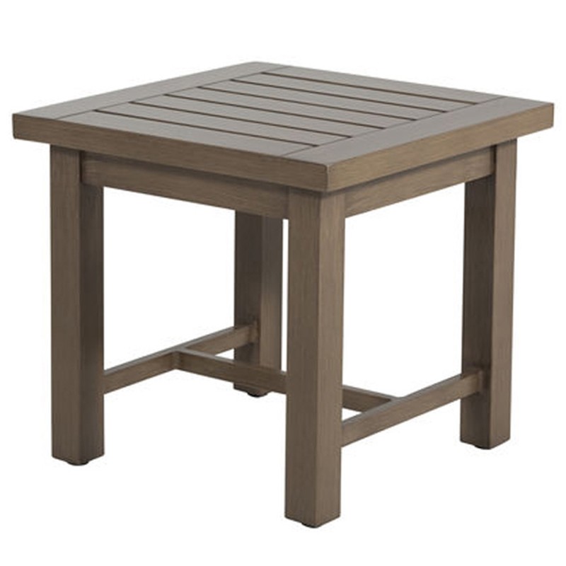 Club Aluminum Modern Medium Brown Outdoor Side End Table