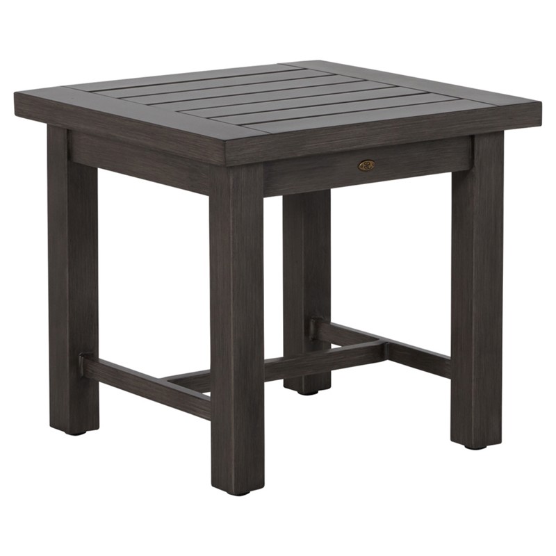 Club Aluminum Modern Slate Grey Outdoor Side End Table