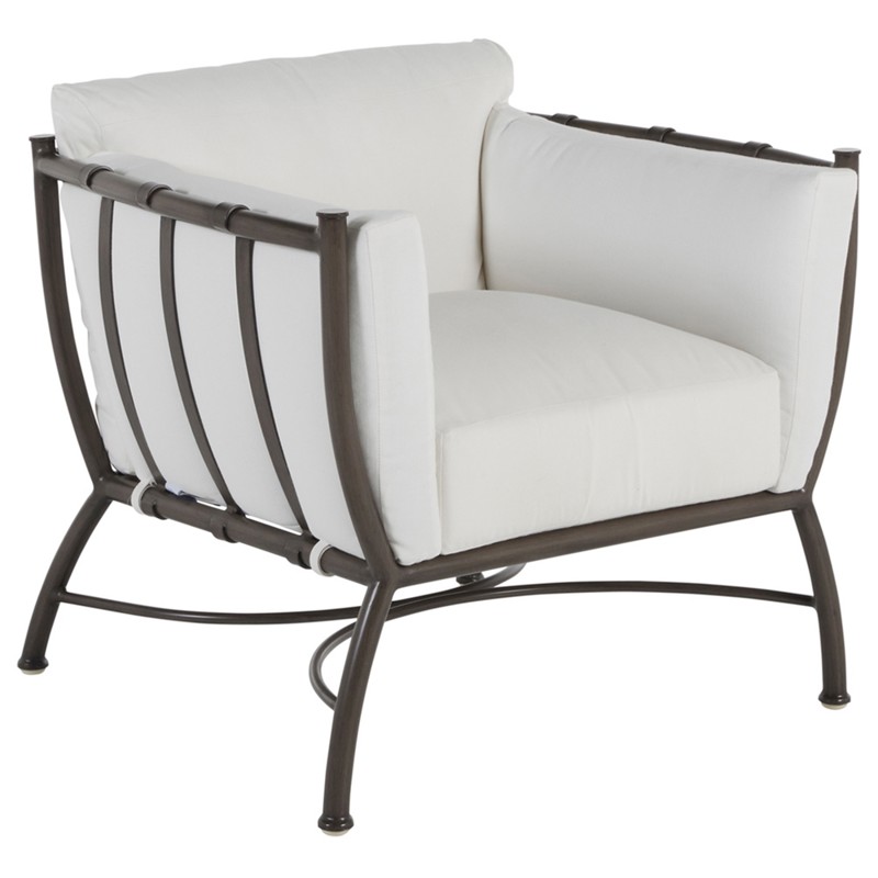 Majorca Modern Classic Slate Grey Aluminum Outdoor Club Chair