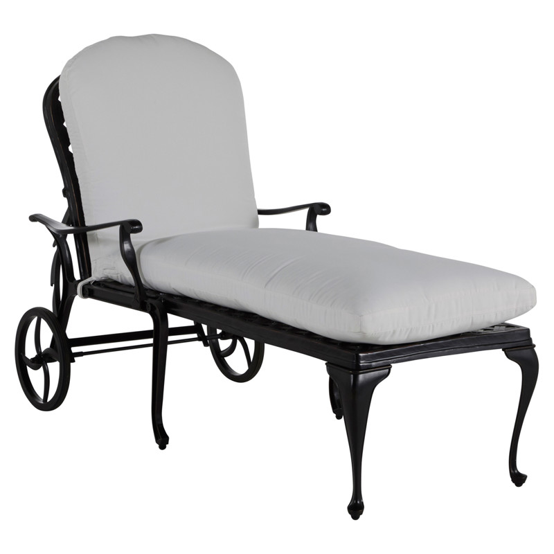 Provance Ancient Earth White Cushion Outdoor Chaise Lounge