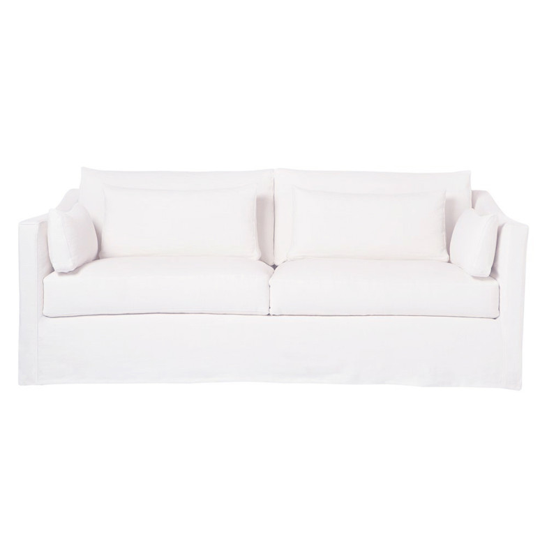 Cisco Home Rebecca Coastal Denim White Slipcovered Sofa - 84"W
