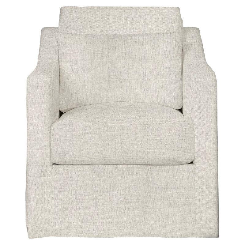 Cisco Home Rebecca Coastal Off White Slipcovered Swivel Club Arm Chair