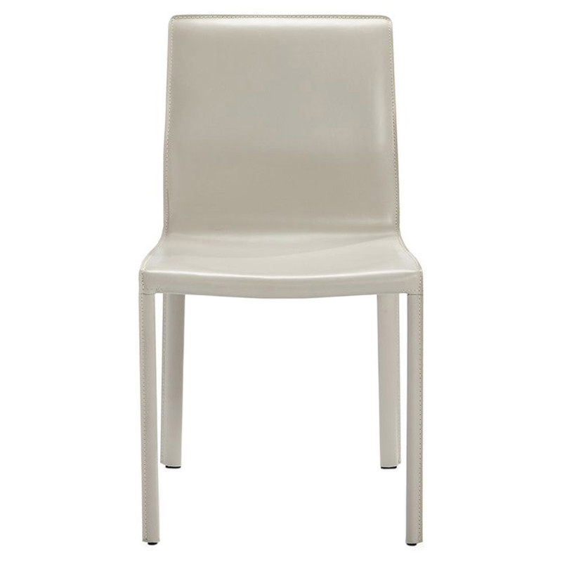 Jada Modern Classic Beige Upholstered Leather Dining Side Chair