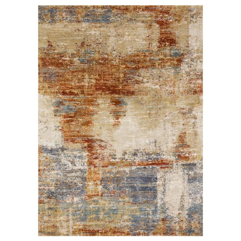 Alarisse Modern Terracotta Orange Abstract Patterned Rug - 3'7"x5'7"