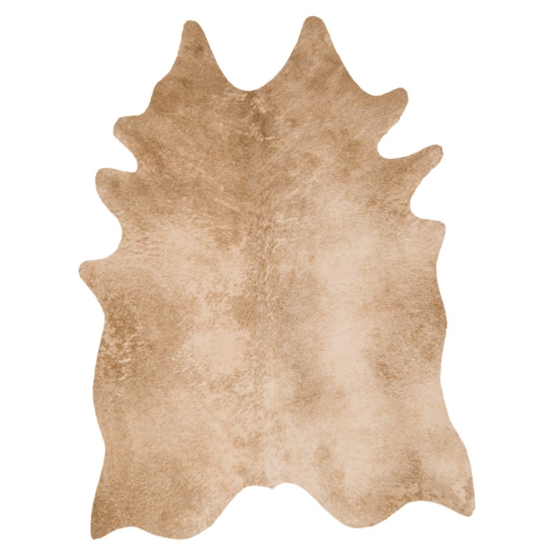 Xyra Rustic Lodge Tan Brown Faux Hide Rug - 3'10"x5'