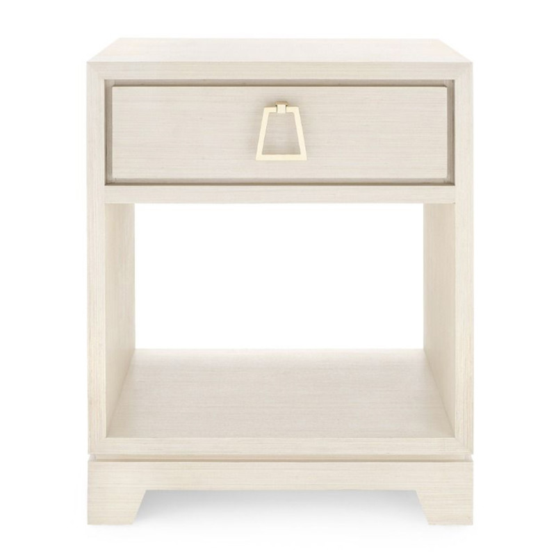 Stanford Modern Classic Beige 1 Drawer Wood Nightstand